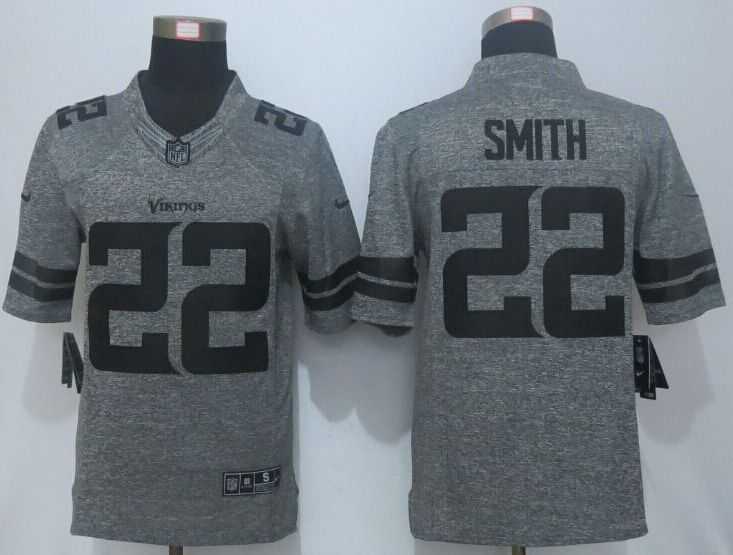 Nike Limited Minnesota Vikings #22 Smith Men's Stitched Gridiron Gray Jerseys,We sell and wholesale Nike Limited Minnesota Vikings #22 Smith Men's Stitched Gridiron Gray Jerseys on line form chian!
